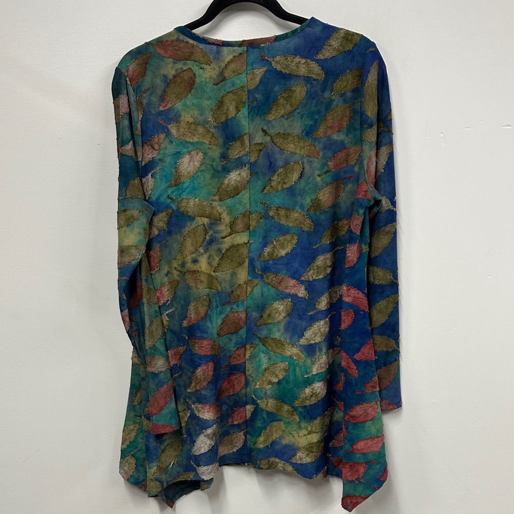 Soft Surroundings Leaf Patterned Multicolor Long … - image 6